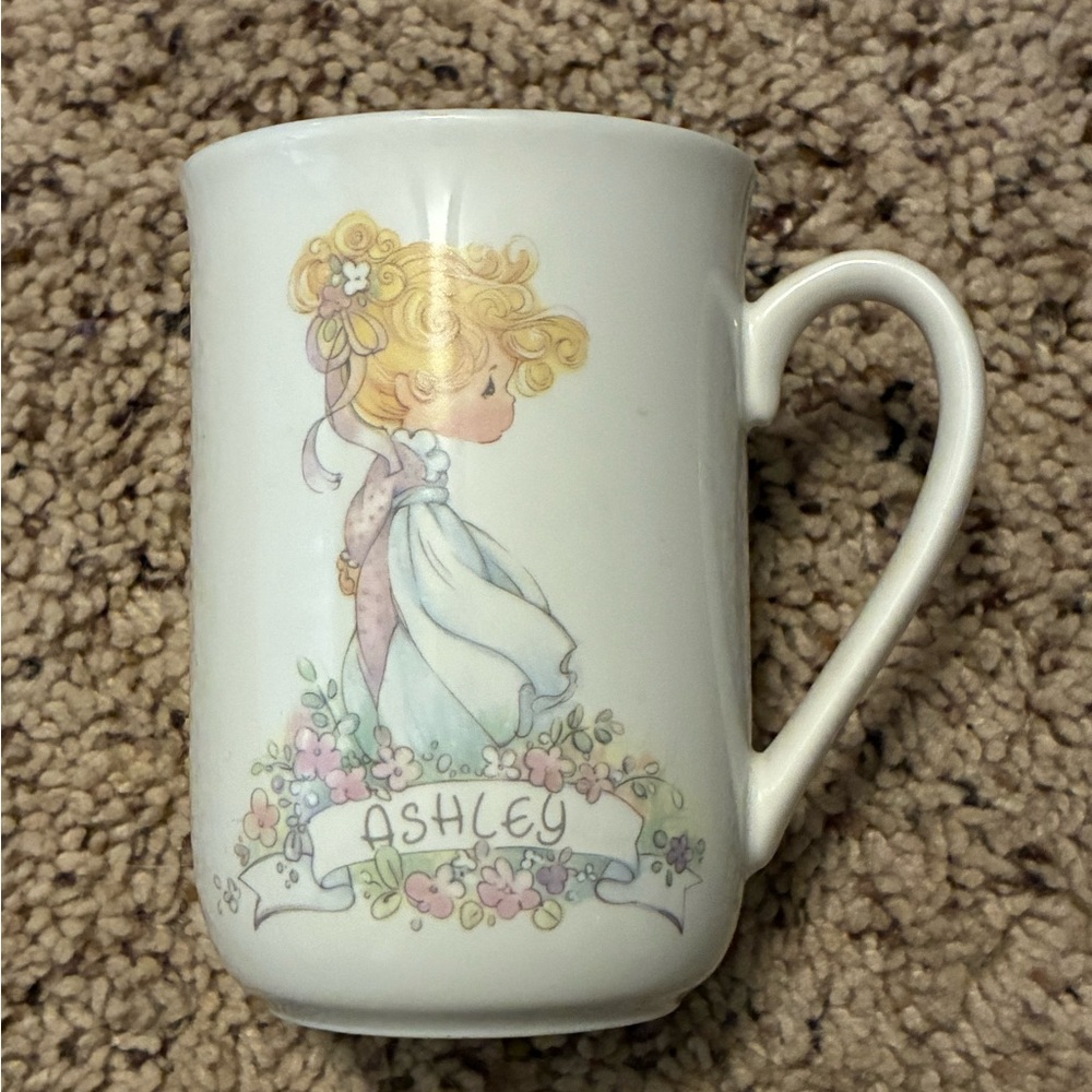 Precious Moments Ashley Name Mug 1989 Enesco Samuel J Butcher Vintage Cup